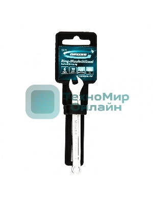 Ключ комбинированный Gross 6 мм, CrV, холодный штамп