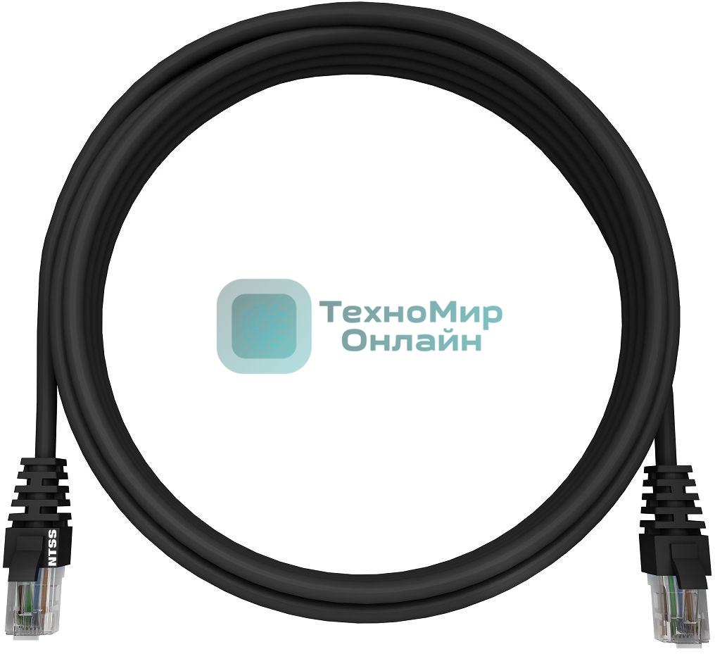 Патч-корд NTSS NTSS-PC-UTP-RJ45-5e-10.0-LSZH-BL NTSS-PC-UTP-RJ45-5E-10.0-LSZH UTP RJ-45 вил.-вилка RJ-45 cat.5e 10м черный LSZH (уп.:1шт) 26AWG