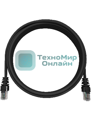 Патч-корд NTSS NTSS-PC-UTP-RJ45-5e-10.0-LSZH-BL NTSS-PC-UTP-RJ45-5E-10.0-LSZH UTP RJ-45 вил.-вилка RJ-45 cat.5e 10м черный LSZH (уп.:1шт) 26AWG