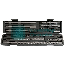 Набор буров Matrix по бетону, 5-6x110, 8-10-12x160, 14-16x210, 18x300, 20x450 мм, зубила, SDS PLUS