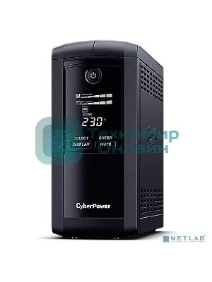 Источник бесперебойного питания UPS CyberPower VP1000EILCD Line-Interactive 1000VA/550W USB/RS-232/RJ11/45 (6 IEC С13)