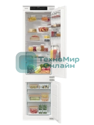 Встраиваемый холодильник Gorenje NRKI519141 белый двухкамерный 207/68 л морозилка снизу, No Frost