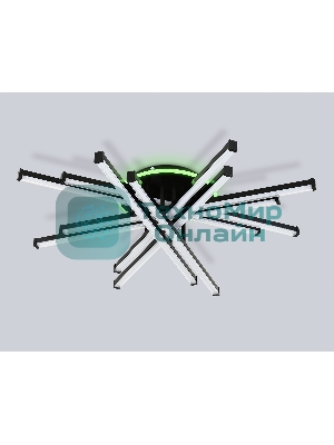 Потолочный светодиодный светильник Ambrella light FL6276 BK 119W черный 3000K-6400K+RGB 800*800*165 (ПДУ ИК)