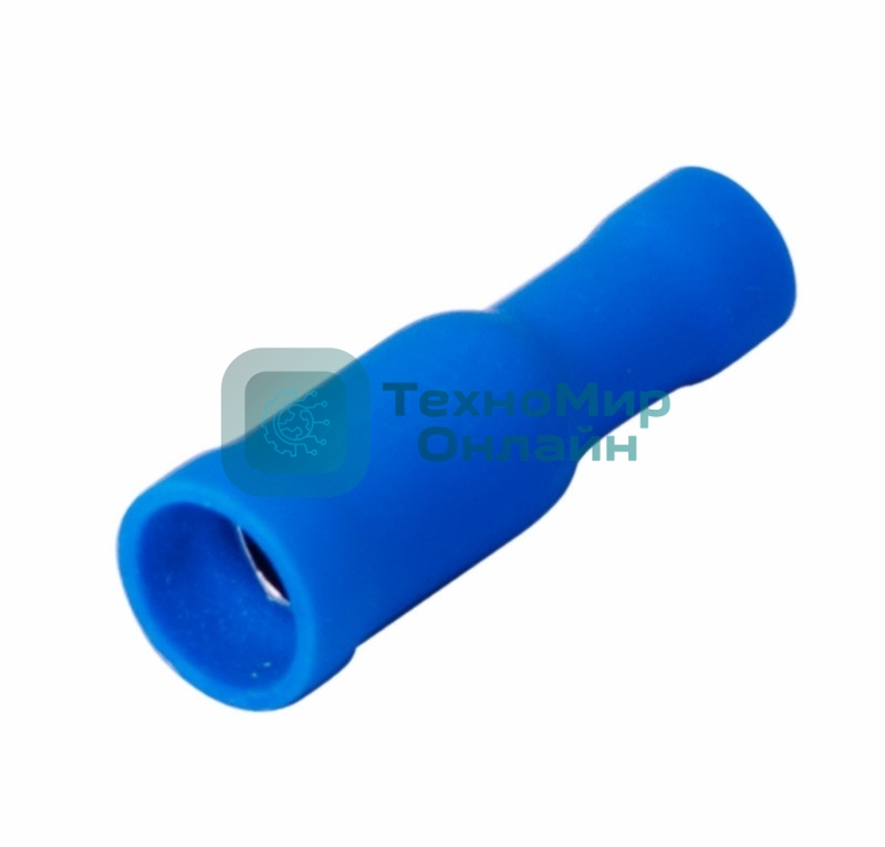 Разъем штекерный изолированный Rexant гнездо 4 мм 1.5-2.5 мм² (РШи-м 2.5-4/РШИм 2-5-4) синий