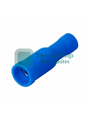 Разъем штекерный изолированный Rexant гнездо 4 мм 1.5-2.5 мм² (РШи-м 2.5-4/РШИм 2-5-4) синий