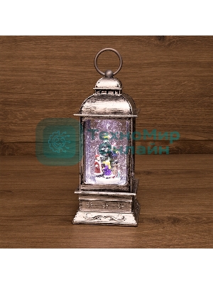 Декоративный фонарь Neon-night с эффектом снегопада и подсветкой 