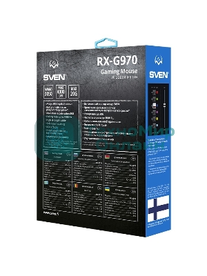 Мышь проводная SVEN RX-G970 черный, 4000 dpi, USB, кнопки - 7