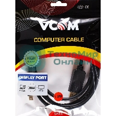 Кабель-переходник Mini DisplayPort M -> DisplayPort M 4K*60 Hz 1,8 м VCOM CG682-1.8M