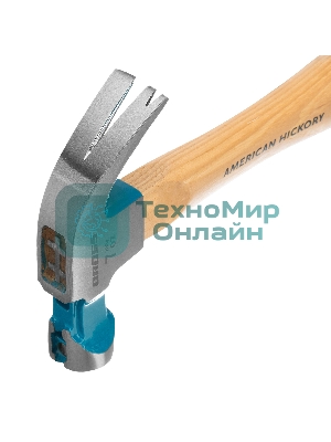 Молоток-гвоздодер Gross AMERICAN HICKORY 10414 200 г, угол 45 магнит обрезиненная рукоятка