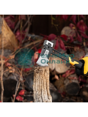 Топор цельнокованый Denzel 600 г, двухкомпонентная обрезиненная рукоятка