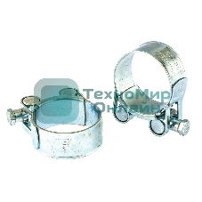 Хомуты металлические Сибртех, силовые 40-43 мм, ширина 20 мм, шарнирные, W1, 2 шт.