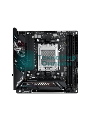 Материнская плата ASUS ROG STRIX B850-I GAMING WIFI, AM5, AMD B850, 2xDDR5, 2xM.2, 2xSATA, PCIe 4.0 x16, 1xHDMI, 1xUSB Type-C, 1x2.5Gb LAN, Wi-Fi 7, Bluetooth 5.4, 5xUSB-A 10Gbps, 1xUSB-C 20Gbps, 2xUSB-A 2.0, 3x3.5 мм, S/PDIF, 7.1, Mini-ITX