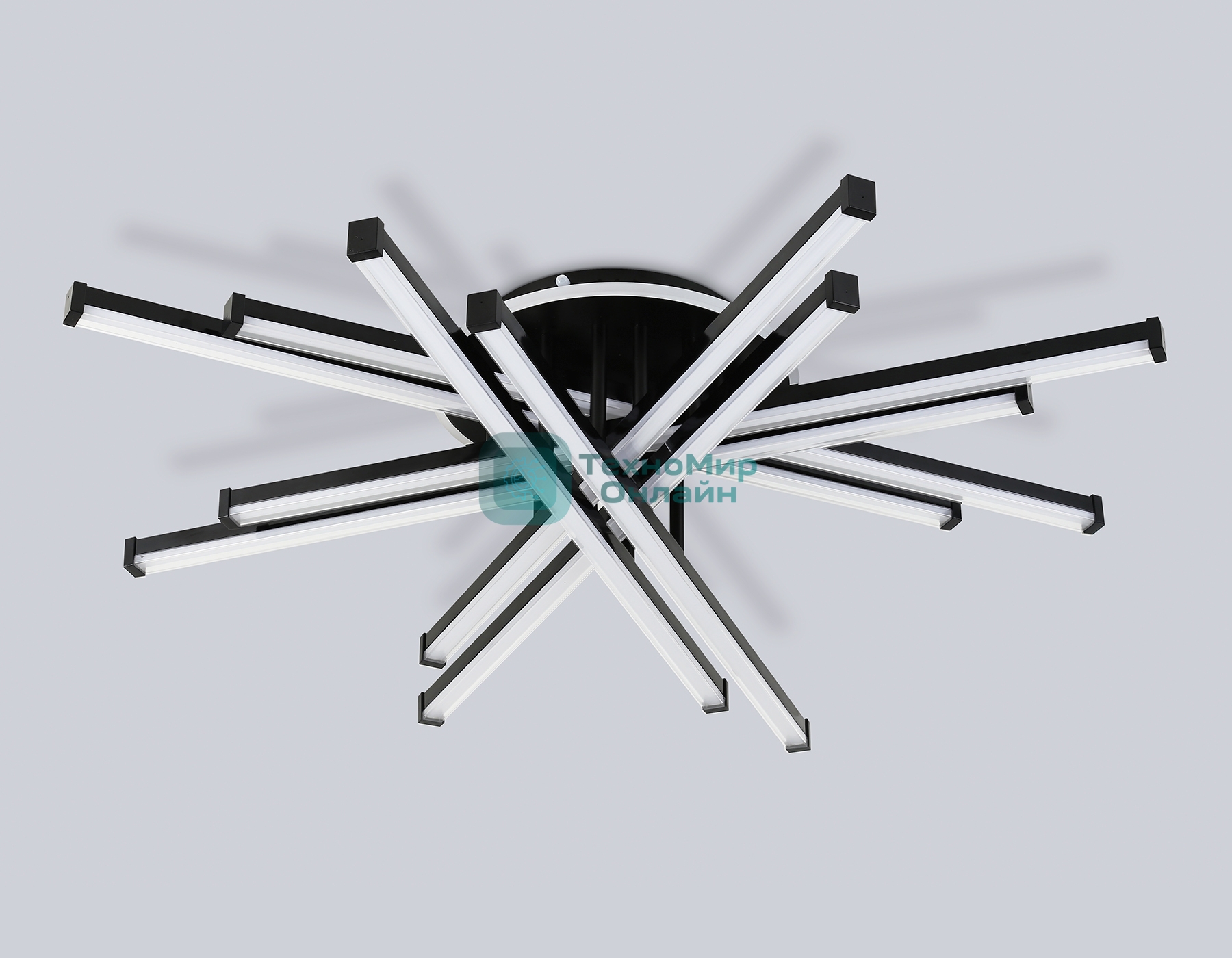 Потолочный светодиодный светильник Ambrella light FL6276 BK 119W черный 3000K-6400K+RGB 800*800*165 (ПДУ ИК)