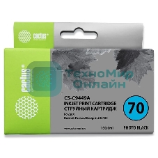 Картридж струйный Cactus CS-C9449A черный для №70 HP Designjet Z3100 (130мл)