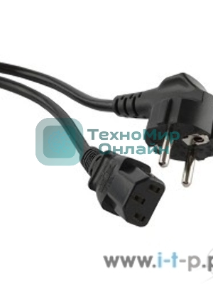 Кабель питания компьютера Hyperline PWC-IEC13-SHM-1.0-BK (Shucko+C13) (3x0.75), 1.0м