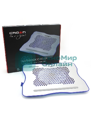 Подставка для ноутбука CROWN CMLC-1001 silver&blue (до 15,6