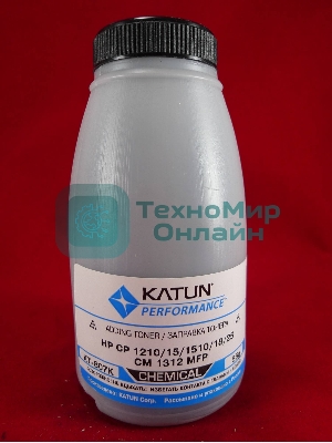 Тонер HP CP 1210/15/1510/18/25/CM 1312 MFP черный, химический (фл.55г.) Katun фас. Россия