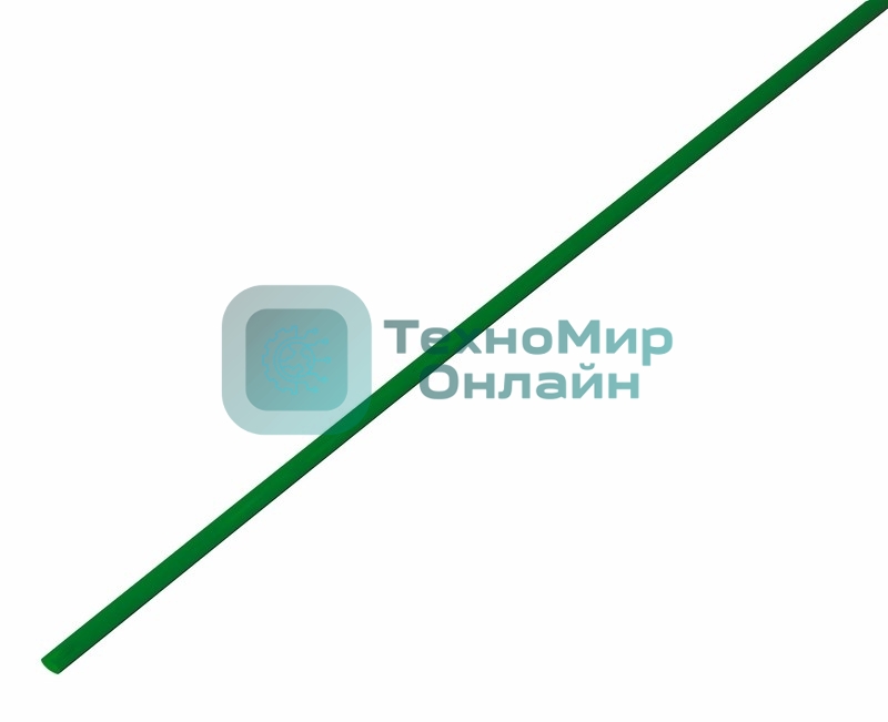 Термоусаживаемая трубка Rexant 1,0/0,5 мм, зеленая, упаковка 50 шт. по 1 м