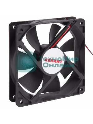 Вентилятор для корпуса Rexant RX 12025MS 24VDC черный, 120 мм, 2200 об/мин, 35 дБ, 2 pin