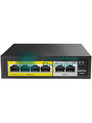 Коммутатор 6PORT NETIS P106C 10/100M 4POE