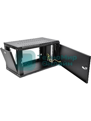 Шкаф телекоммуникационный настенный разборный ЦМО ЭКОНОМ 9U (600 x 650) дверь металл, черный (ШРН-Э-9.650.1-9005)