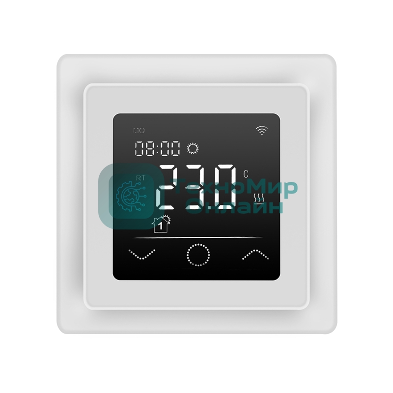 Терморегулятор цифровой Rexant ClimaHome W сенсорный, программируемый, с Wi-Fi, белый