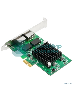 Сетевая карта ORIENT XWT-INT82L2PE PCI-Ex1 v1.0a 2xRJ45 Gigabit Ethernet, Intel 82571GB chipset, 1 Гбит/с, 2 планки крепления в комплекте (31282)