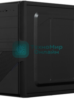 Компьютерный корпус Minitower ExeGate BA-201-UNS400 (mATX, БП UNS400 с вент. 12см, 2*USB, аудио, черный)