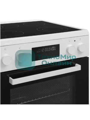 Плита электрическая Maunfeld MEC611CW09TD белый, конфорок 4 шт, духовка 59 л, 60 см x 85 см x 63 см