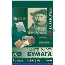 Самоклеящаяся бумага LOMOND универсальная для этикеток, A4, 16 делен. (105 x 37 мм), 70 г/м2, 50 листов