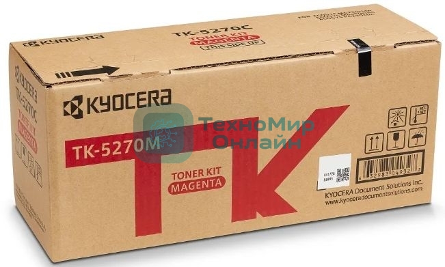 Картридж лазерный Kyocera TK-5270M (1T02TVBNL0) пурпурный для M6230cidn/M6630cidn/P6230cdn 6000 стр