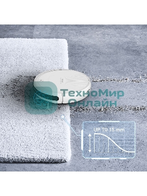 Робот-пылесос Tefal RG8227WH белый, 2600 мА·ч Li-Ion, уборка сухая, пылесборник контейнер 0.44 л