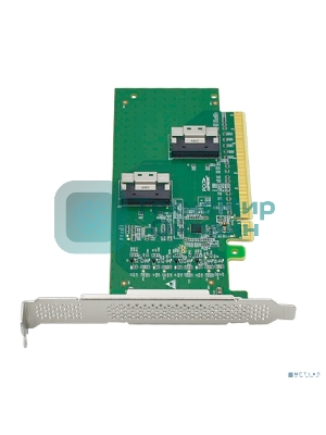 Адаптер для SSD PCIe x16 to Two SlimSAS SFF-8654 8i Adapter