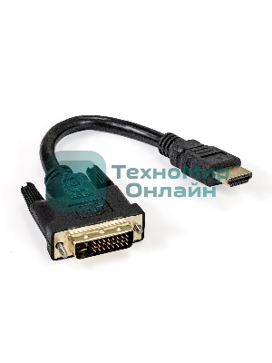 Кабель-адаптер HDMI-DVI-D ExeGate EX-CC-HDMIM-DVIM (19M/25M, позолоченные контакты)
