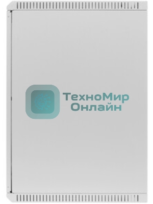 Шкаф коммутационный ЦМО (ШРН-15.500.1) настенный 15U 600x529 мм пер. дв. металл 200 кг серый 470 мм 180 град.