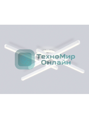 Потолочный светодиодный светильник Ambrella light FL6281 WH белый 58W 3000K-6400K 700*700*85 (ПДУ ИК)