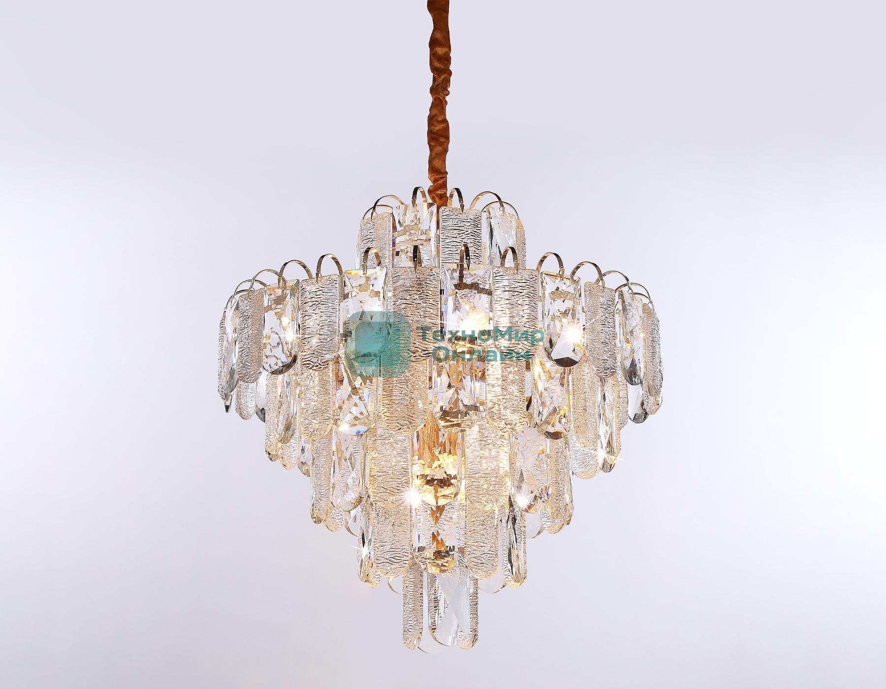 Светильник Ambrella light TR5233/12 SGD/CL/FR золото/прозрачный/белый матовый E27*12 max 40W D600*610