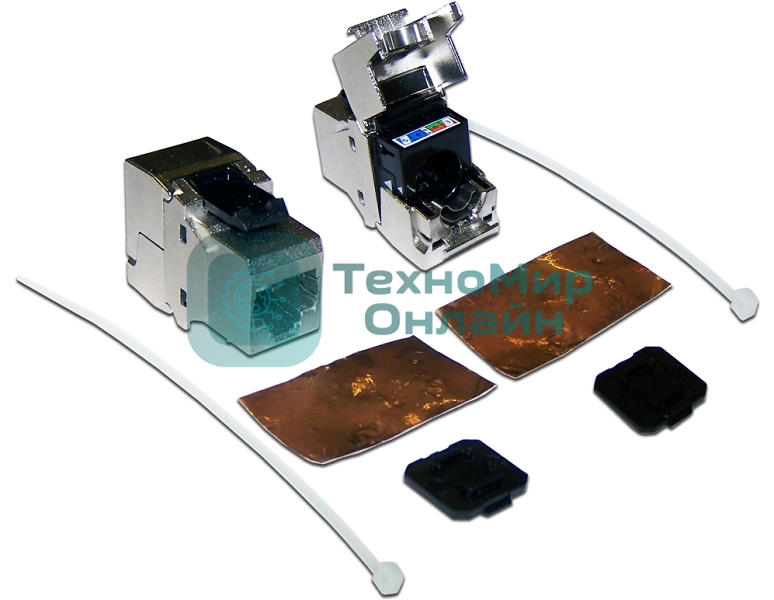 Модуль Keystone, RJ45, cat.6a, STP, 180 градусов