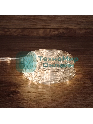 Дюралайт Neon-night LED фиксинг (2W), 24 LED/м, теплый белый, 10 м
