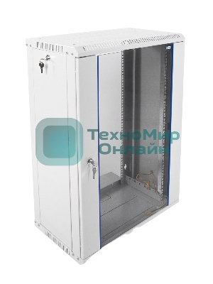 Шкаф телеком. настенный разборный 18U (600х350) дверь металл (ШРН-Э-18.350) (1 коробка)