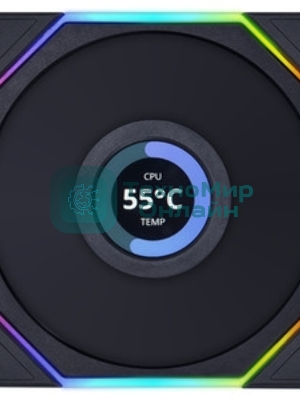 Вентилятор для корпуса Lian-Li Uni Fan TL Wireless LCD 120 LCD Reverse ARGB 120х124.5x28 черный 4-pin 31дБ (G99.12RTLLCD1W1B.R0) Ret
