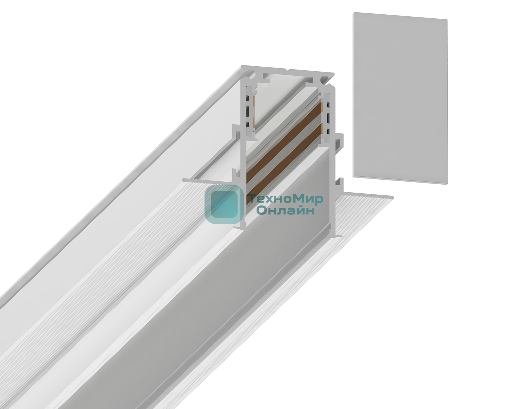 GL3607 WH белый заглушка для встраиваемого магнитного шинопровода Magnetic 48V (2шт)