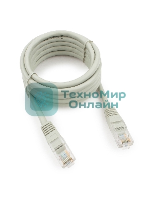 Патч-корд медный UTP CablexpertPP10-2M кат.5e, 2м, литой, многожильный, серый