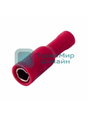 Разъем штекерный изолированный Rexant гнездо 4 мм 0.5-1.5 мм² (РШи-м 1.5-4/РШИм 1,25-5-4) красный