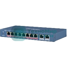 Коммутатор HIKVISION DS-3E0310HP-E, 7 портов PoE, 1 порт HiPoe