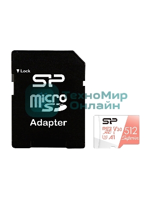 Флеш карта microSD 1Tb Silicon Power Superior A1 microSDXC Class 10 UHS-I U3 100/80 Mb/s (SD адаптер)