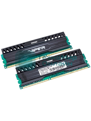 Оперативная память Patriot Viper 3, DDR3, 16GB (2x8 GB), 1600 MHz, CL9, DIMM, радиатор, черный