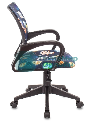 Кресло Бюрократ BuroKIDS 1 черный, ткань, 120 кг