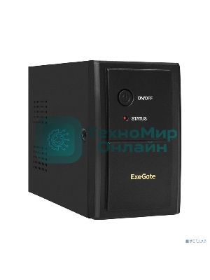 Источник бесперебойного питания ExeGate EX292773RUS Power Back BNB-800.LED.AVR.4C13 800VA/480W, LED, AVR, 4*C13, металлический корпус, черный