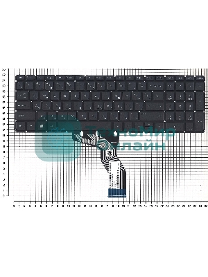 Клавиатура для ноутбука HP Pavilion 15-ab 15-ab000 15z-ab100 черная с белой подсветкой
